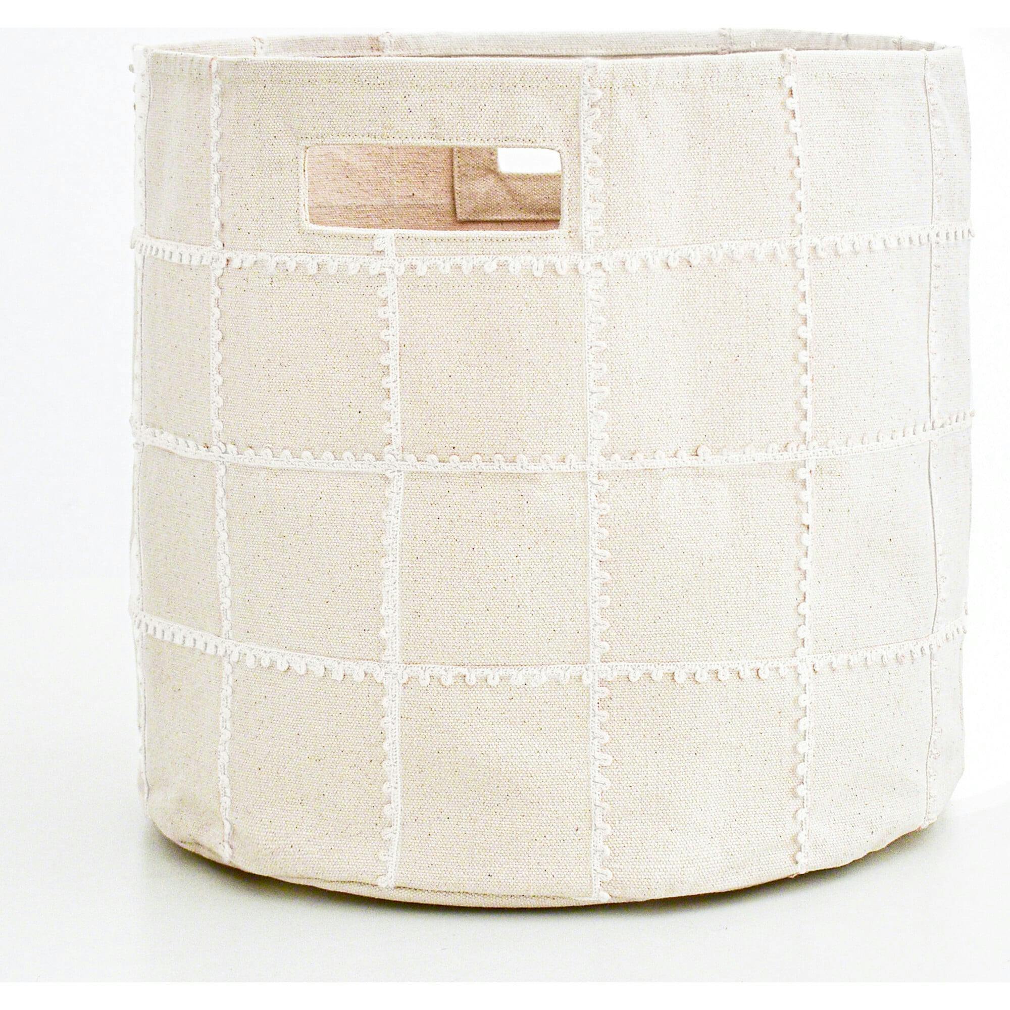 Handmade Canvas Storage Basket Lace