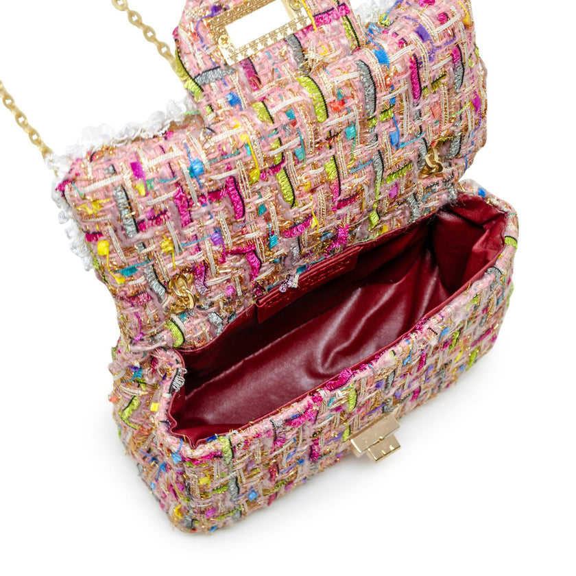 Classic Tweed Pearl Handbag