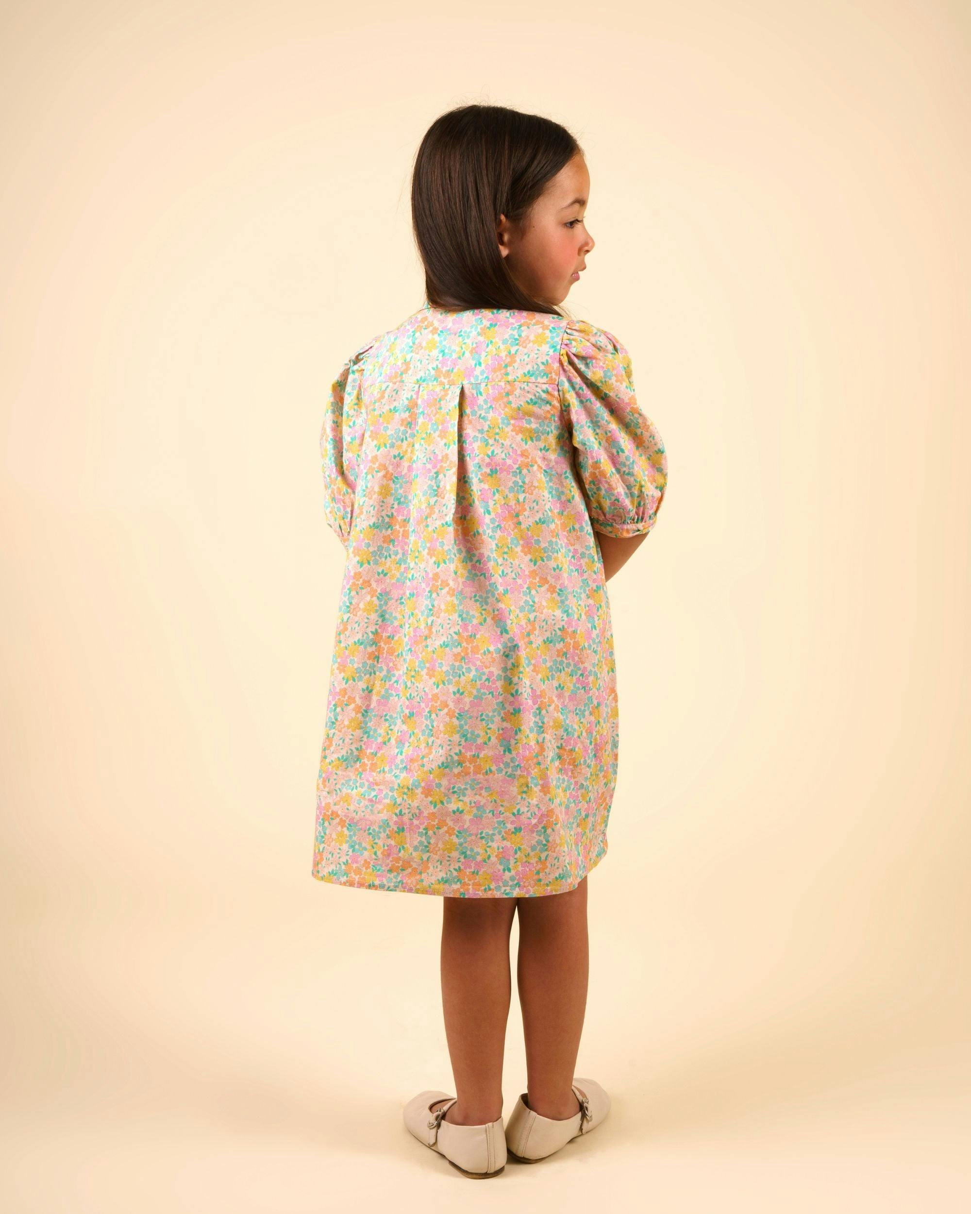 Jane Dress - Emma Floral Mint print
