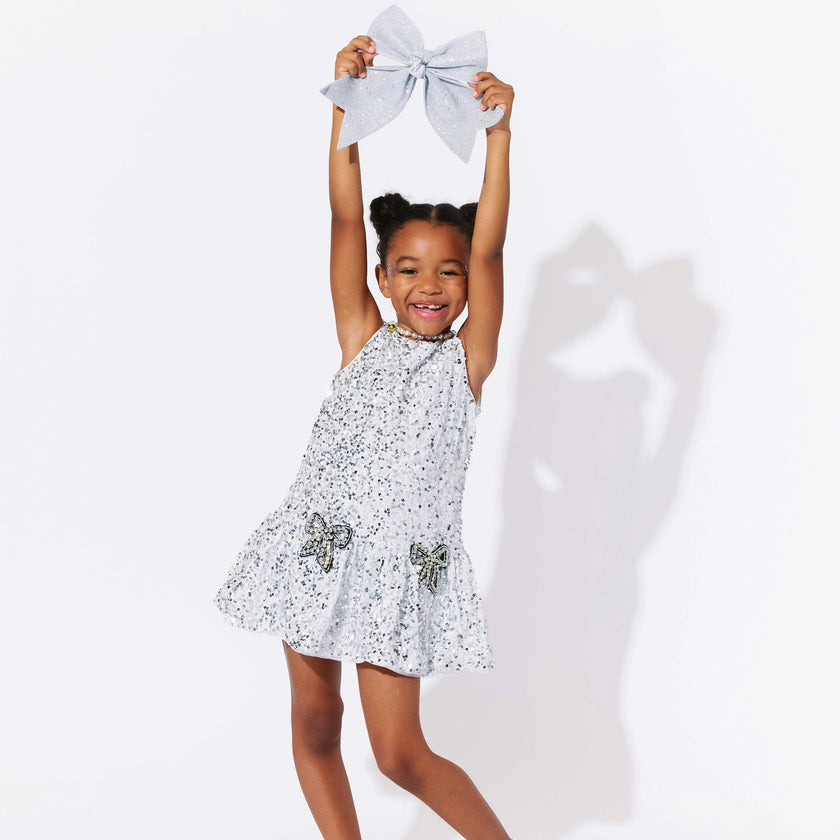 Shimmer Bow Party Dress
