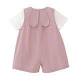 Pink Button Romper Set