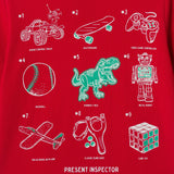 Long Sleeve Holiday Graphic Tee | Present Inspector