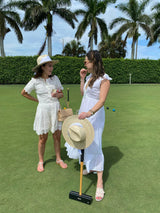 Zinnia Sun Hat - Wide & Short Red Grosgrain Ribbon