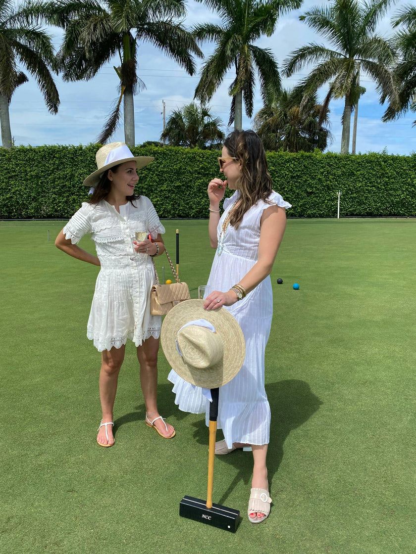 Zinnia Sun Hat - Wide & Short Red Grosgrain Ribbon