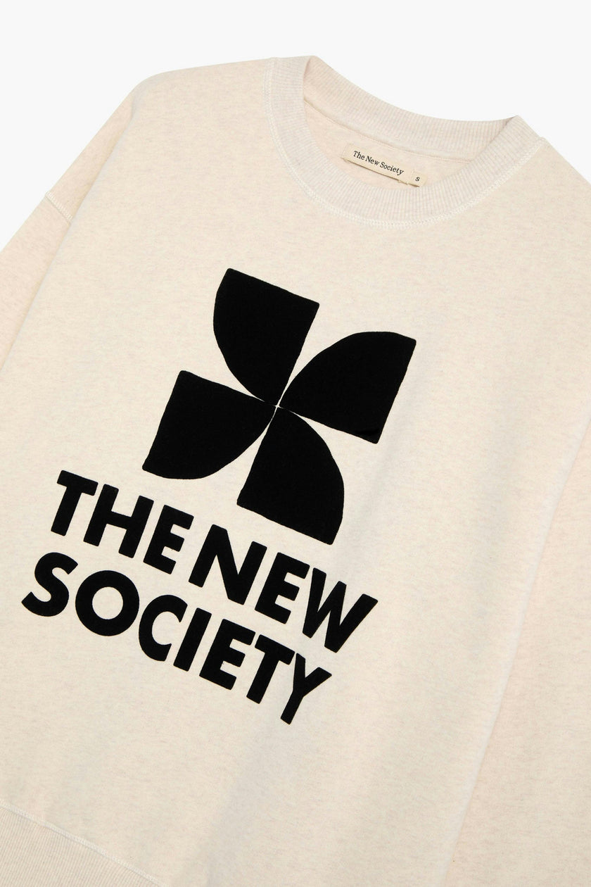 TNS Logo Woman Sweatshirt Whisper White Melange