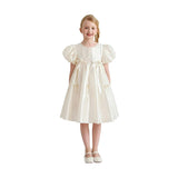 Beige Sena Petal Bow Dress