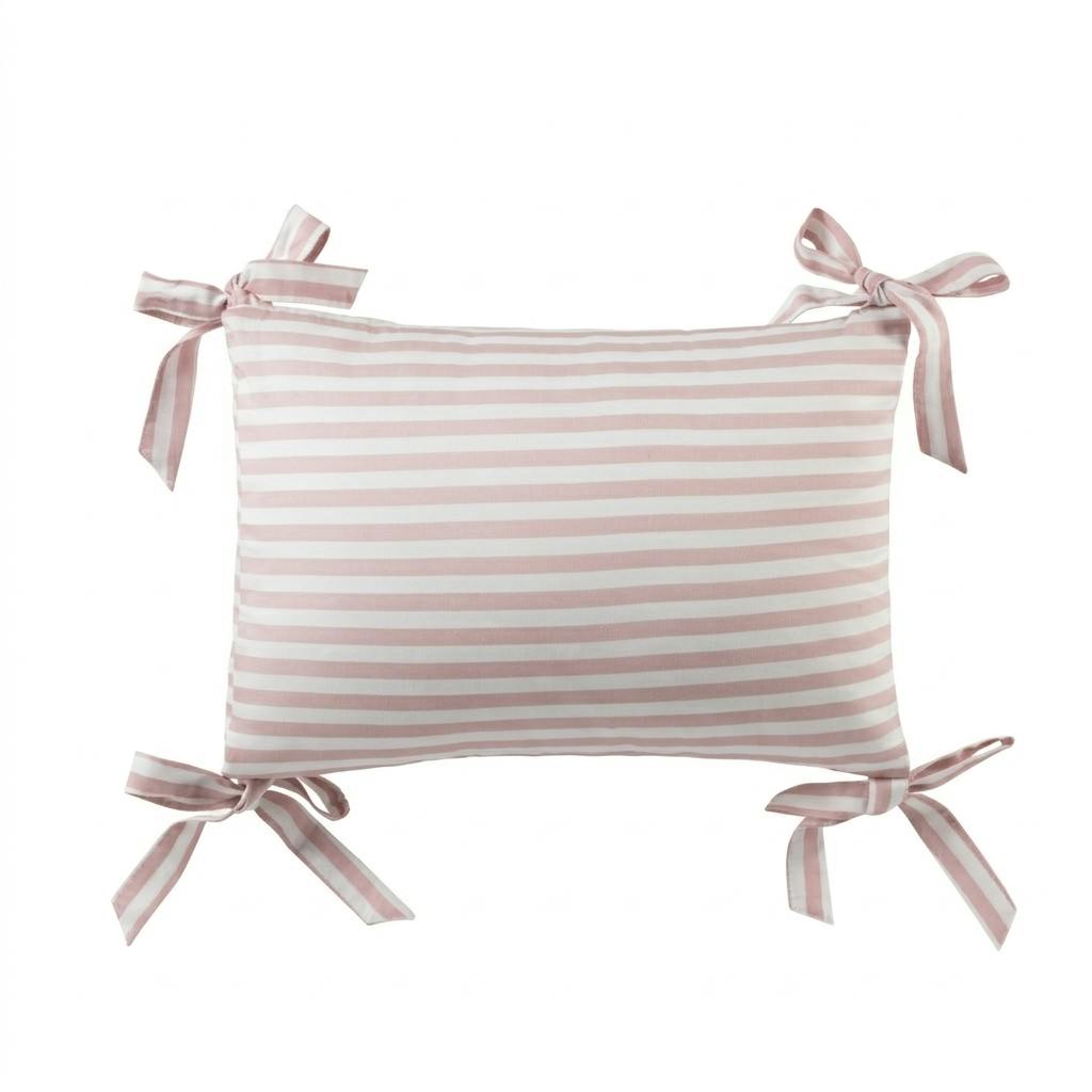 DH Block Stripe Pillow with Bows
