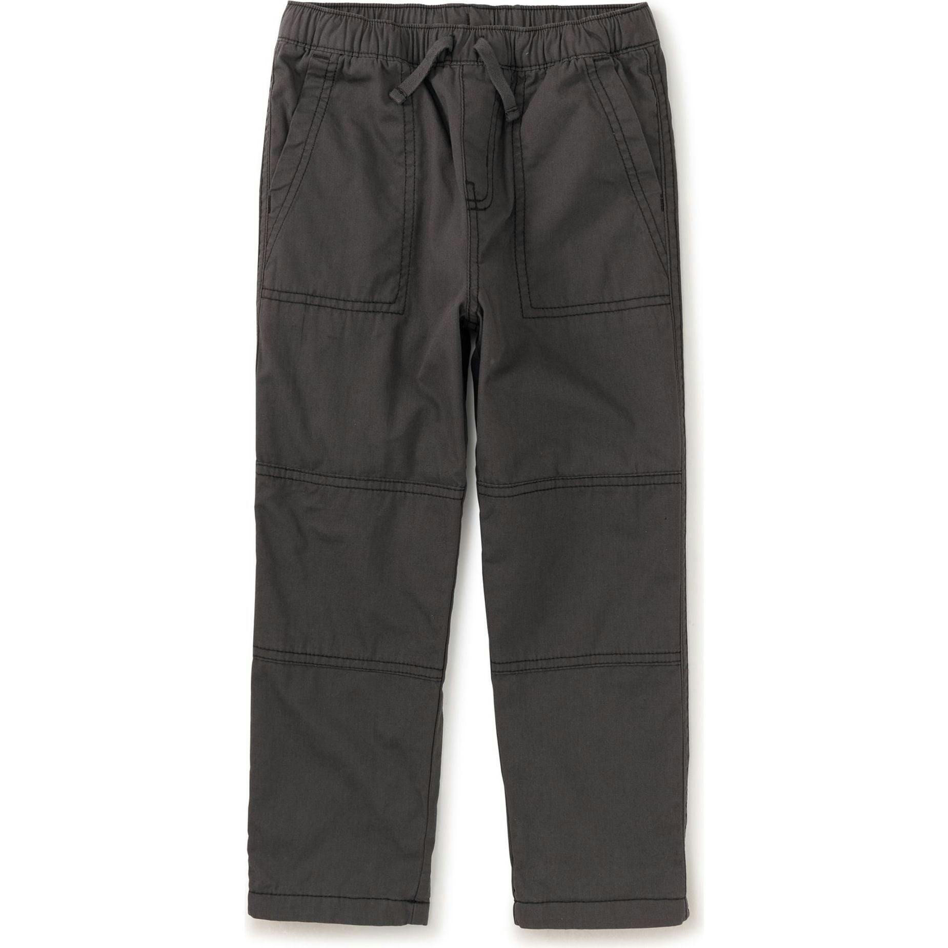 Cozy Does It Elastic Waist Drawstring Lined Pants, Black