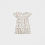 Flora Baby Dress, Flowery Pink