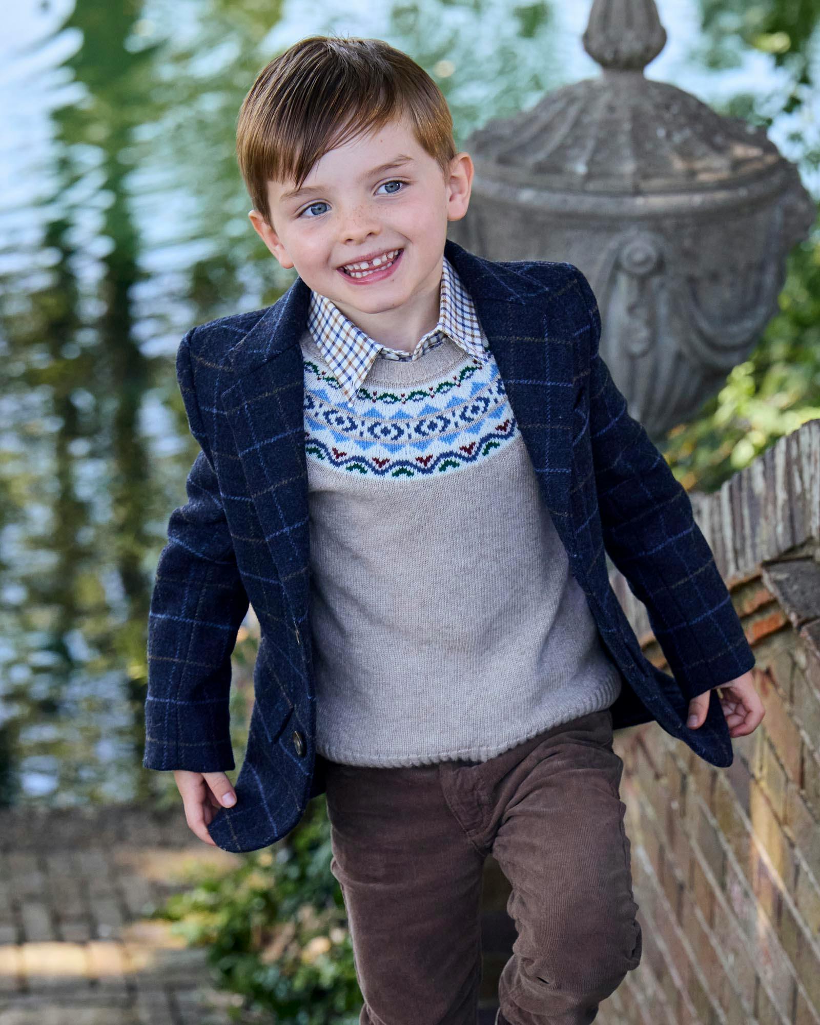 Frankie Fairisle sweater in Oatmeal