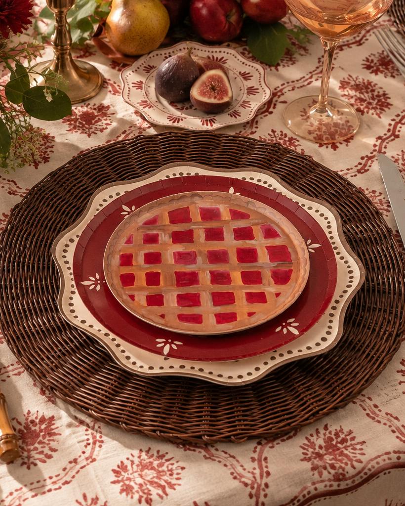 Second Slice Hors d’Oeuvres Plate Set in Cherry Pie