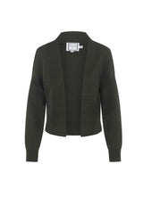 Cropped Knit Open Cardigan
