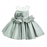 Green Oriana Peplum Sculpted Rose Dress