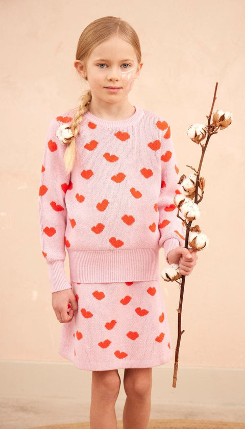 Love Hearts Jumper | Bubble Gum