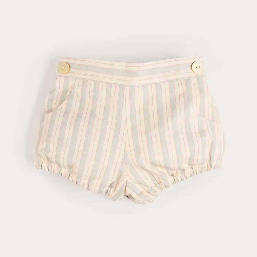 Brompton Stripe Pocket Detail Bloomers in Beige (6mths-3yrs)