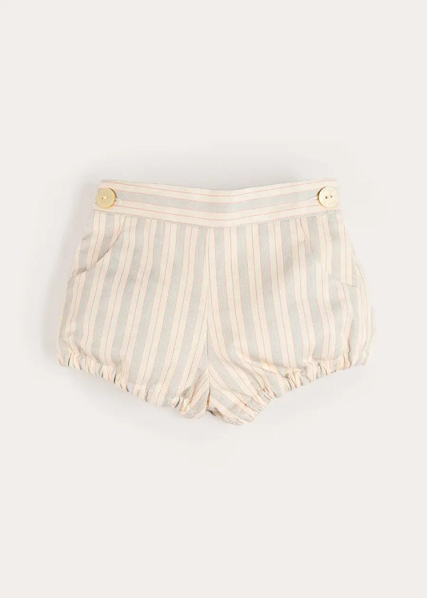 Brompton Stripe Pocket Detail Bloomers in Beige (6mths-3yrs)