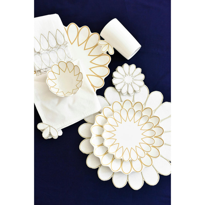 Deco Gold Scallop Serving Bowl