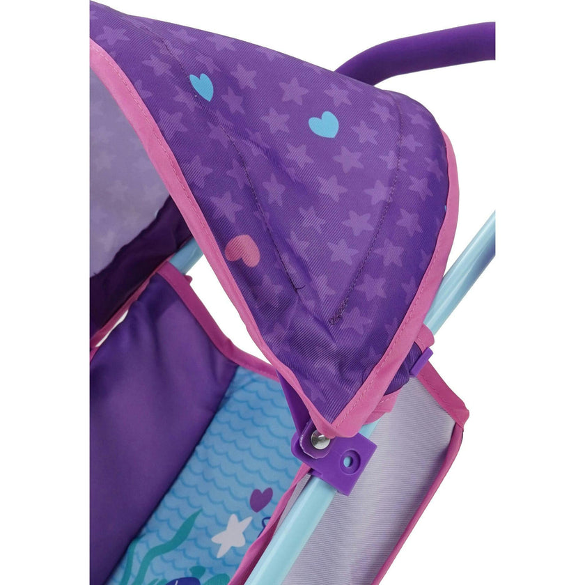 509 Mermaid Baby Doll Stroller - Purple & Teal