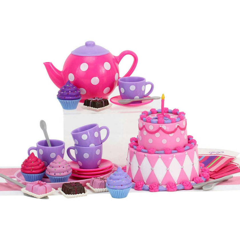Sophia’s 21-Piece Cake & Tea Party Accessories Set for 18" Dolls, Multi
