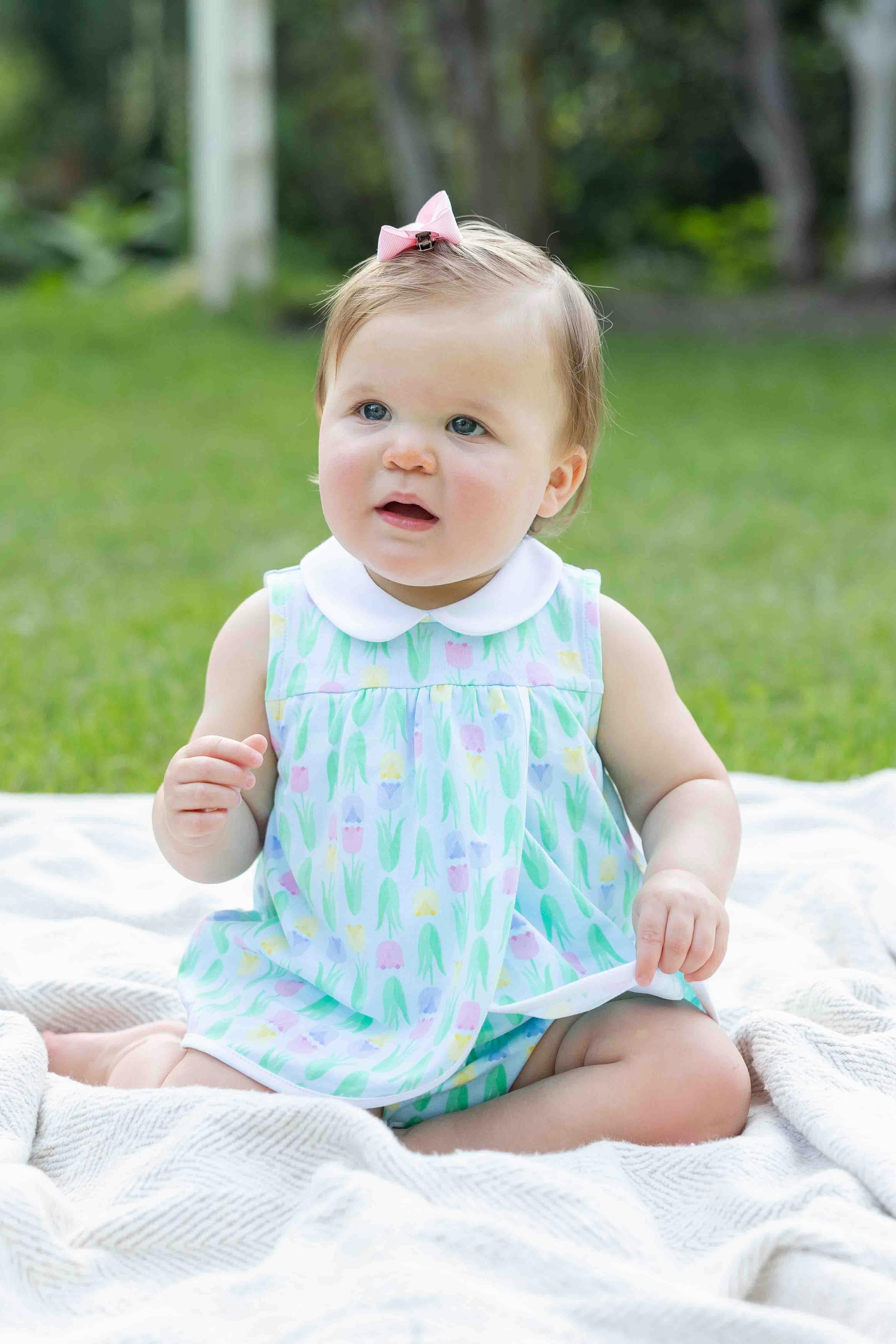 Printed Knit Tulip Romper
