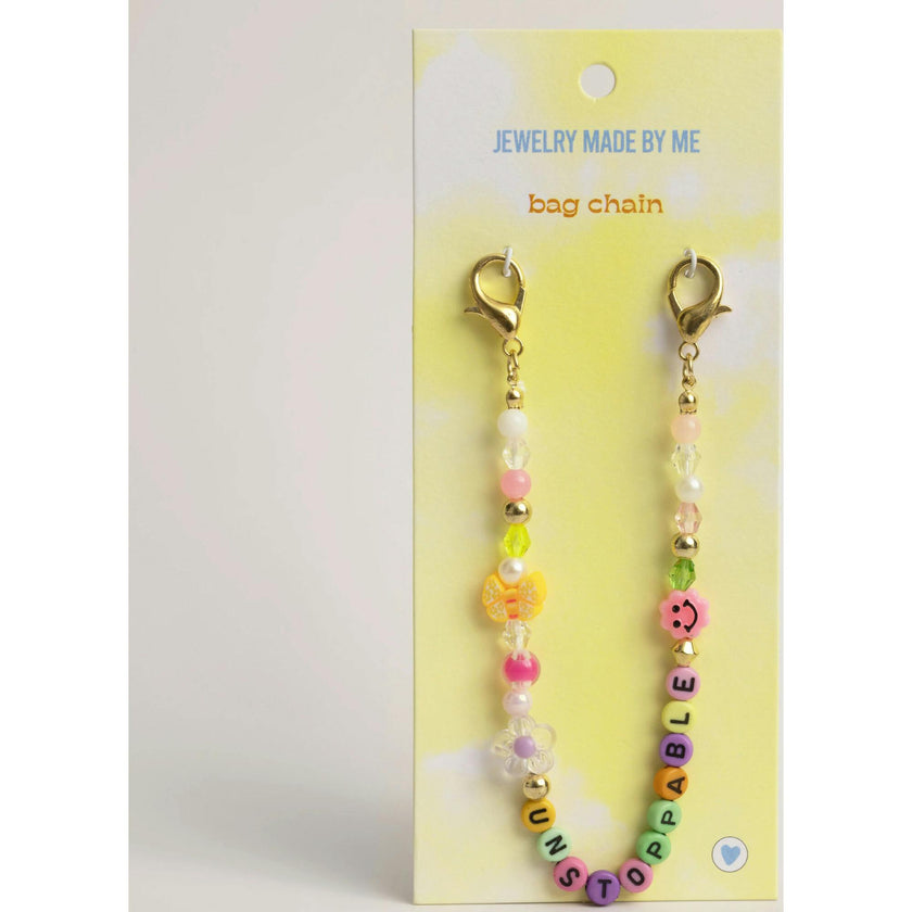 JMBM Kids Unstoppable Clip On Beaded Word Bag Chain