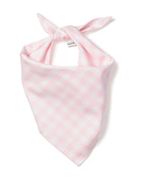 Dog Twill Bandana in Pink Gingham