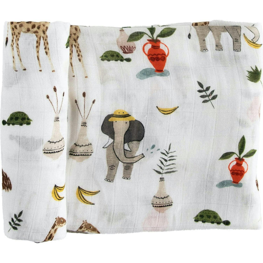 Deluxe Muslin Swaddle Blanket - Safari Social