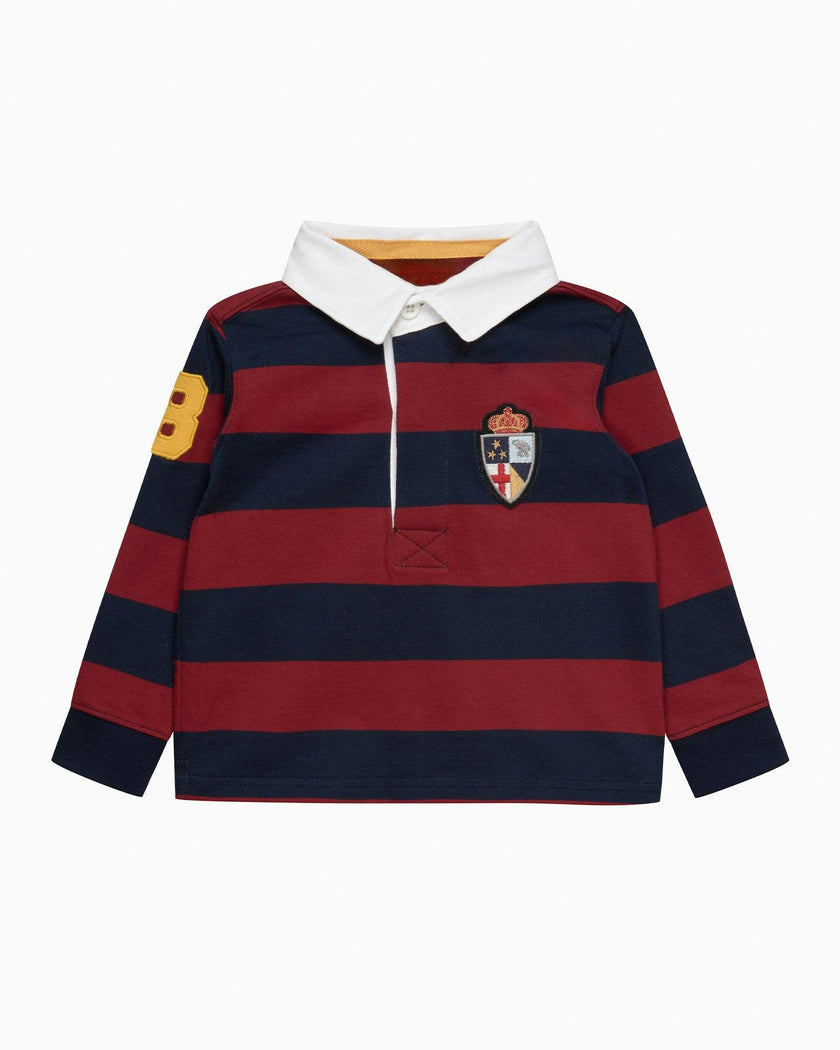 Baby Nicholas Rugby Shirt in Red/Navy