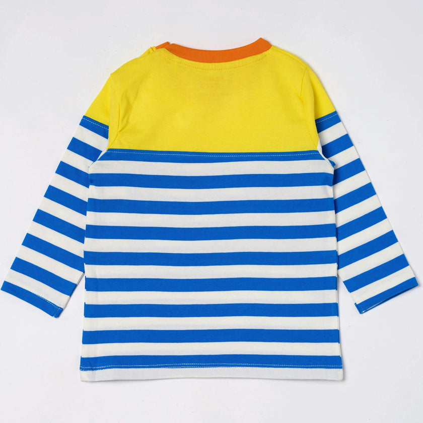 Long Sleeve Multicolor Pocket T-Shirt