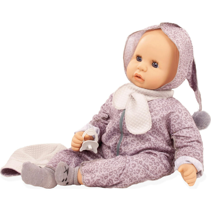 Gotz Cookie “Grey Cats” Baby Doll – 19" Soft‑Body Vinyl Baby with Sleeping Eyes