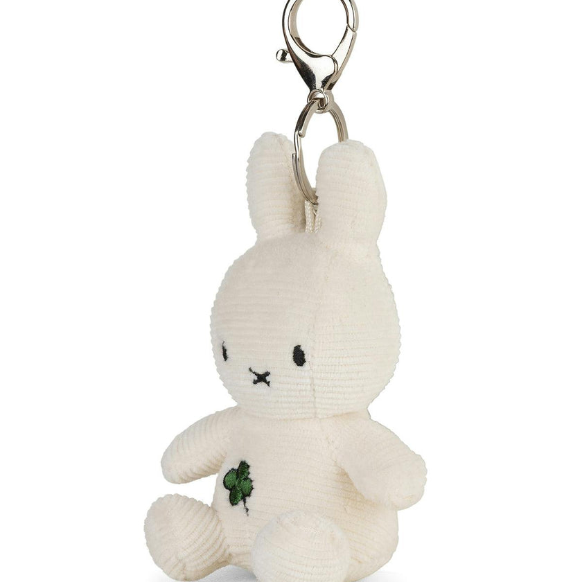 Keychain Four Leaf Clover Offwhite 4"