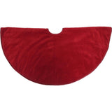 Luxurious Classic Velvet Garnet Red Christmas Tree Skirt 60"