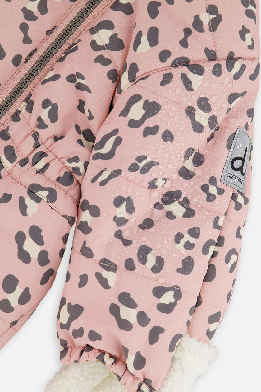 Baby One Piece Snowsuit For Car Seats Rose Leopard Print