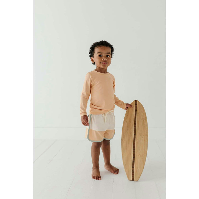 Boy's Long Sleeve Rash Guard Swim Shirt