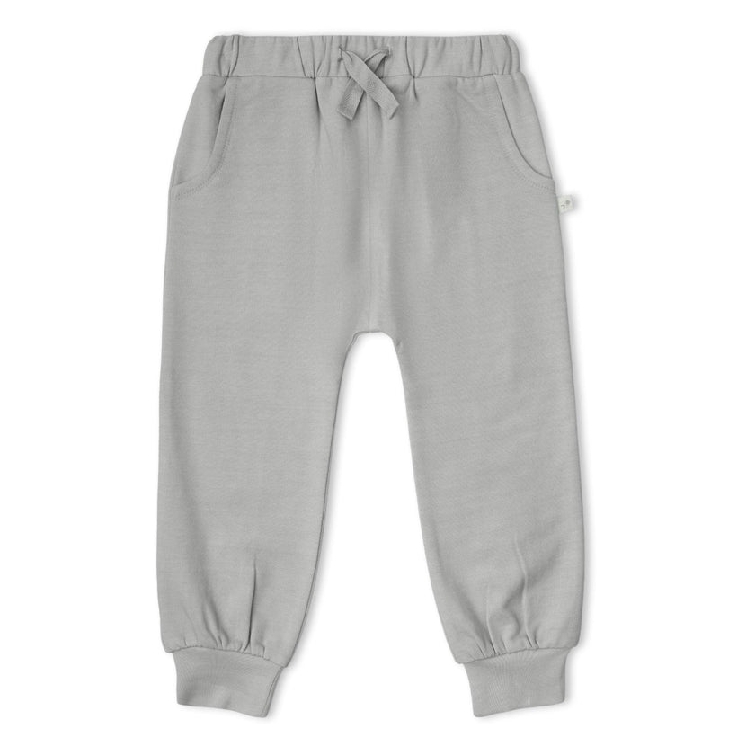 Organic Fleece Jogger Pants - Grey