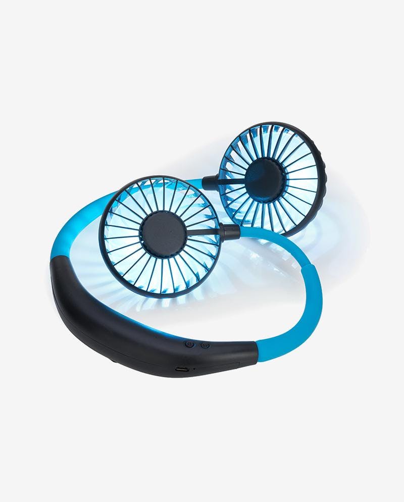 Blue LED Neck Fan