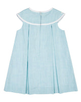 Linen Look Dress With Vintage Flower
