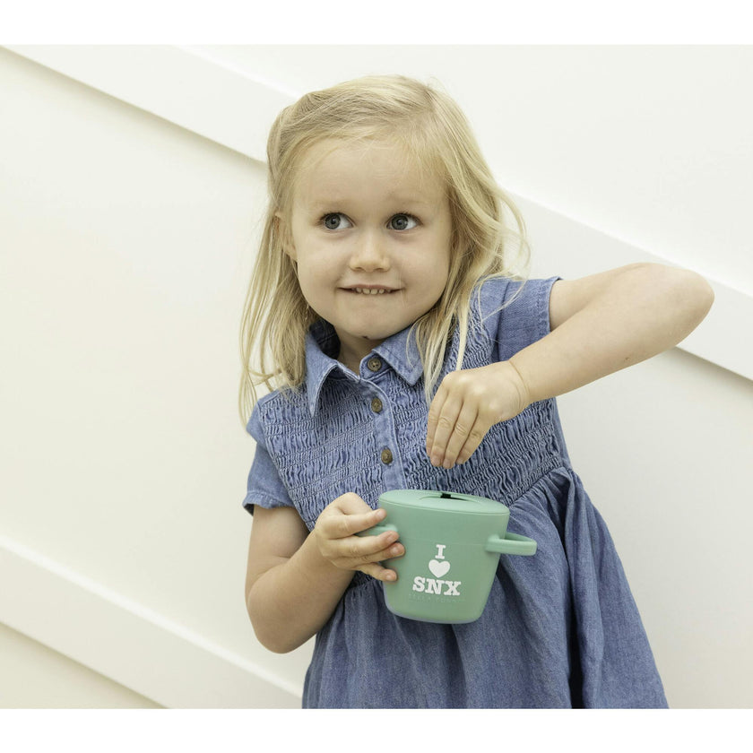 I love SNX Happy Silicon Snacker Cup With Lid