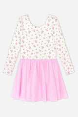Simply Soft Long Sleeve Scoop Back Tulle Be Happy Dress