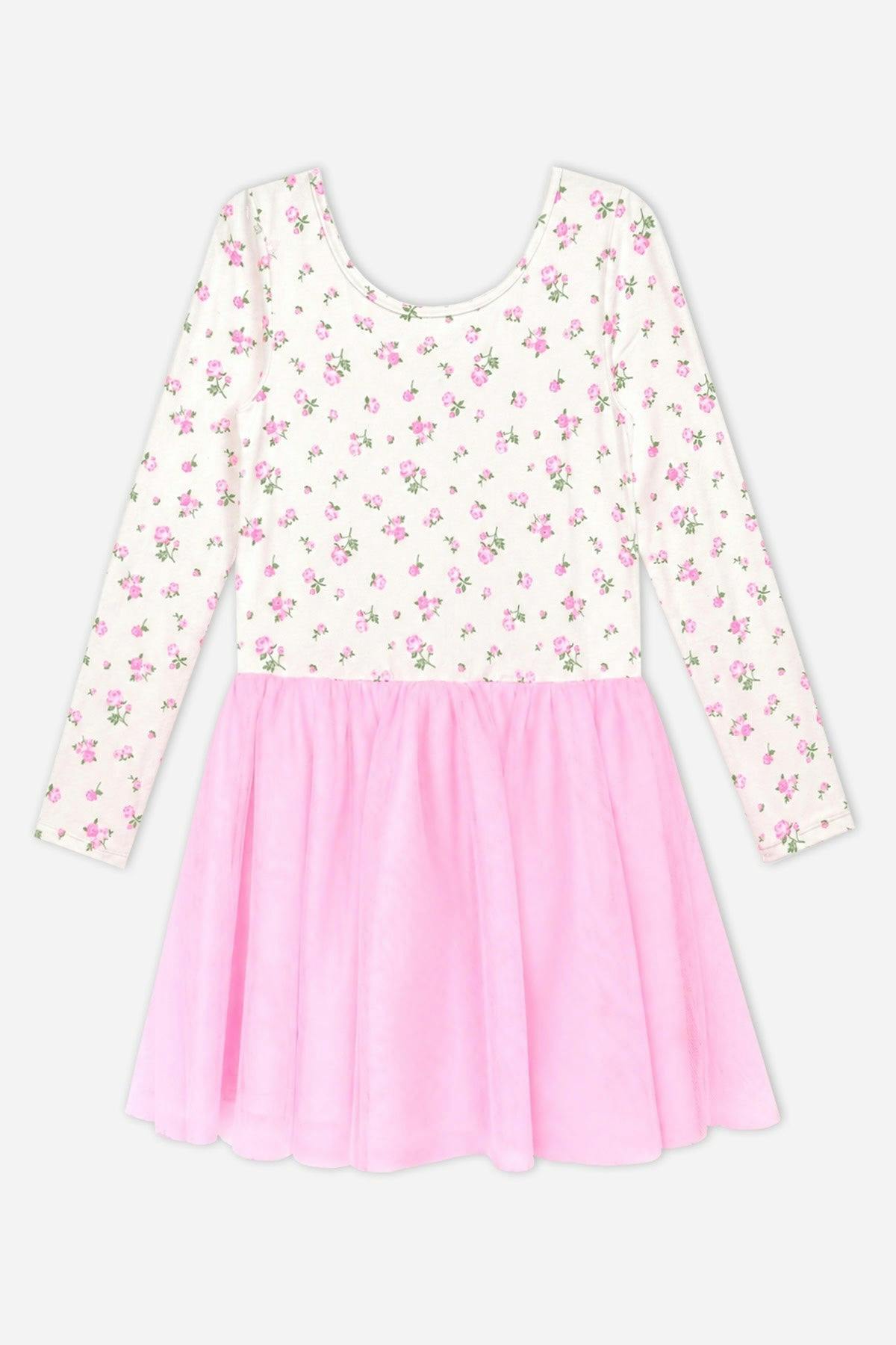 Simply Soft Long Sleeve Scoop Back Tulle Be Happy Dress