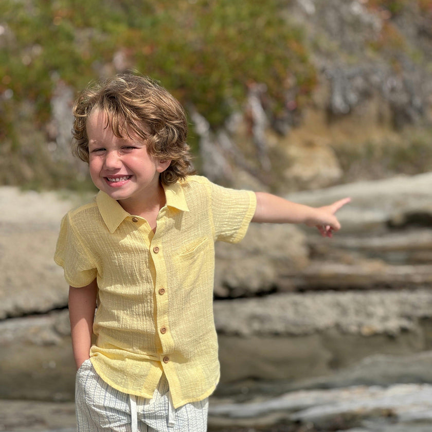 LEMON NEWPORT WOVEN  SHIRT