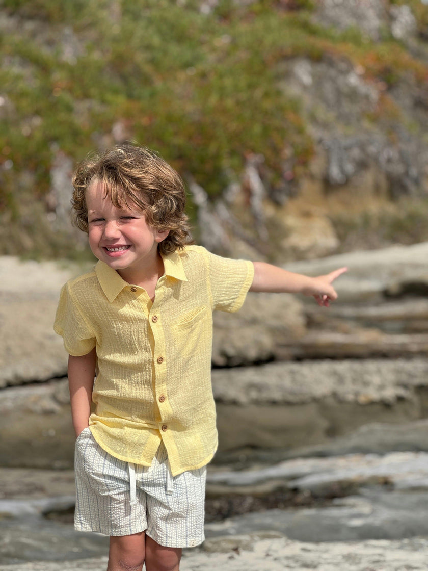 LEMON NEWPORT WOVEN  SHIRT