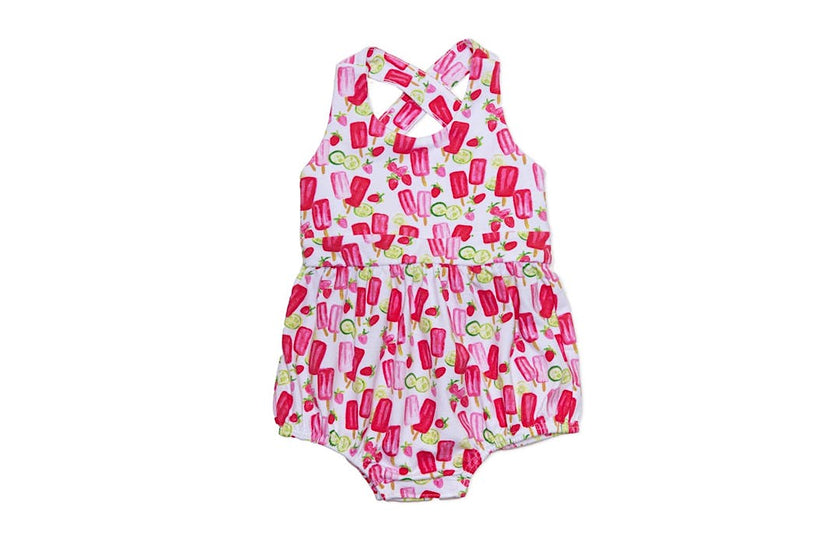 Popsicles Cross Back Bubble Romper