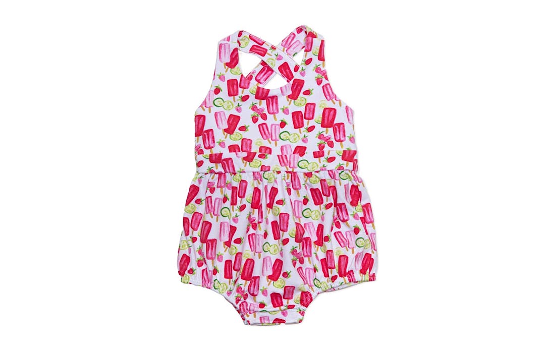 Popsicles Cross Back Bubble Romper