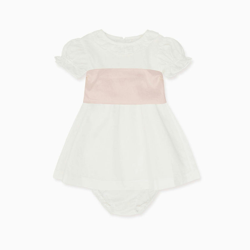 Vega Ceremony Baby Girl Set with Silk Sash