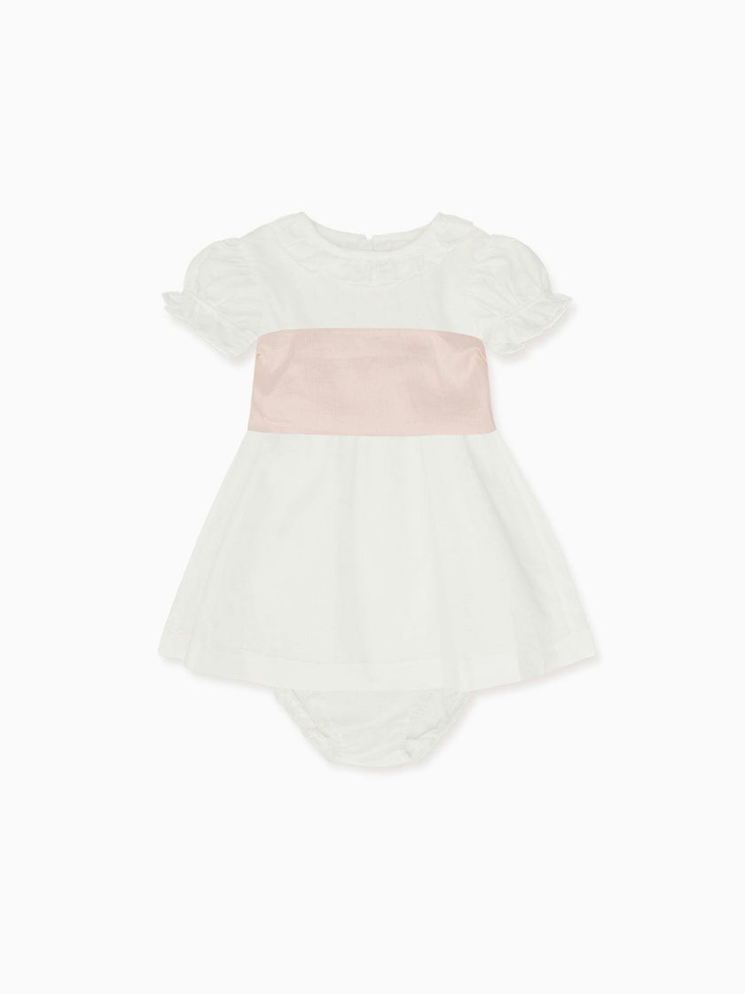 Vega Ceremony Baby Girl Set with Silk Sash