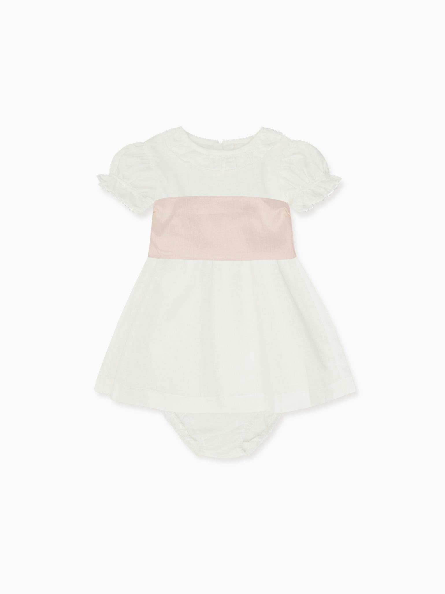 Vega Ceremony Baby Girl Set with Silk Sash