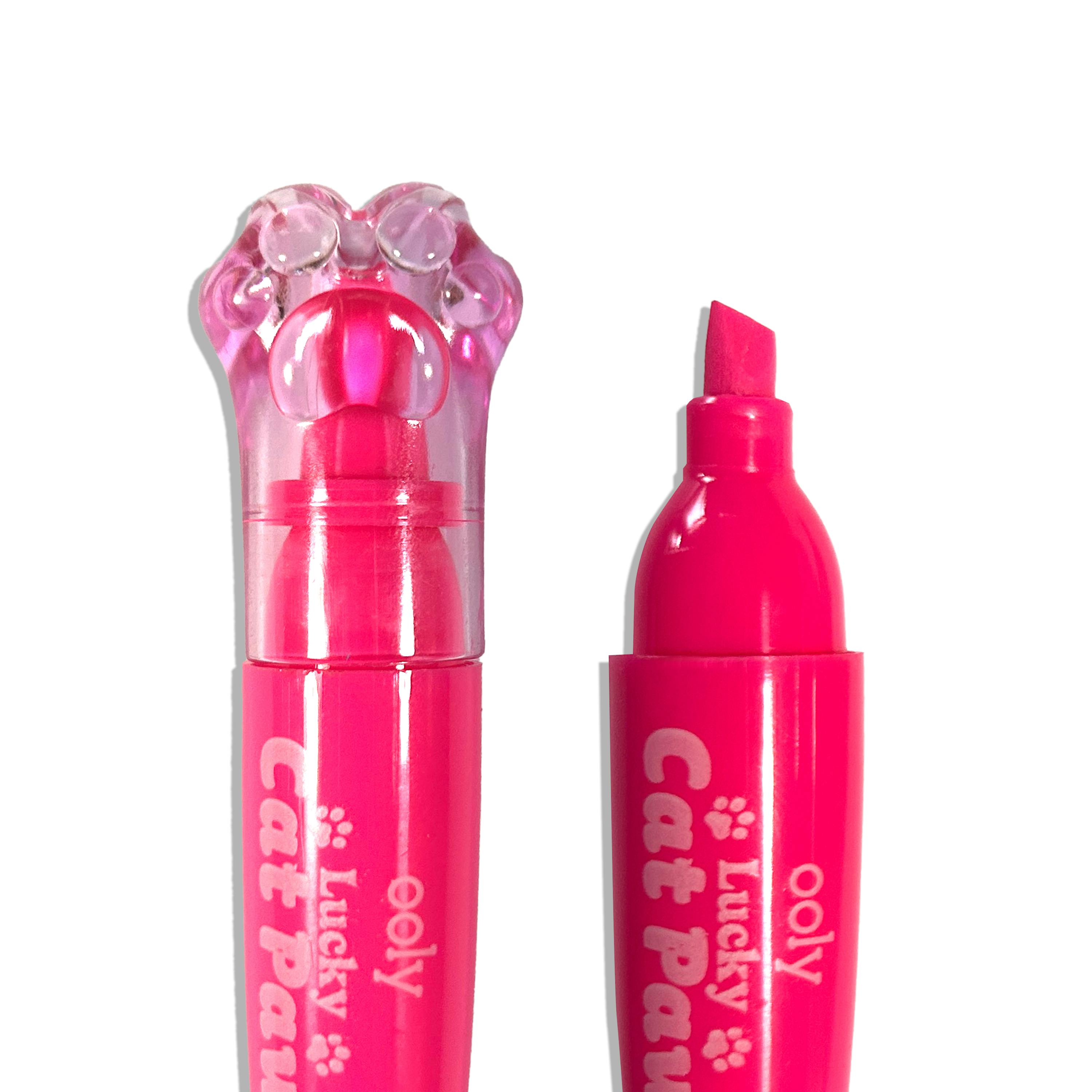 Lucky Cat Paw Scented Neon Highlighters - Set of 6