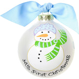 My First Christmas Glass Ornament