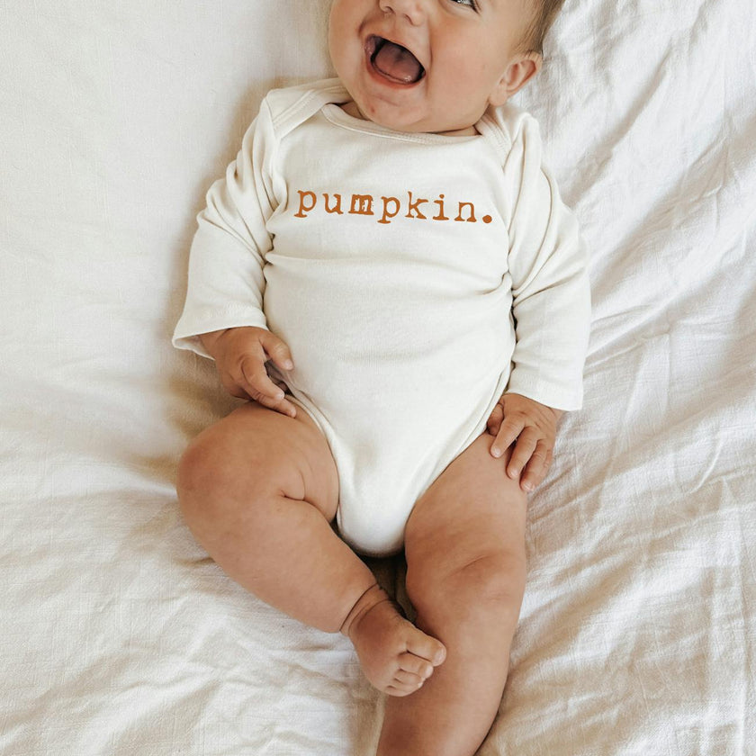 Pumpkin Organic Bodysuit Long Sleeve